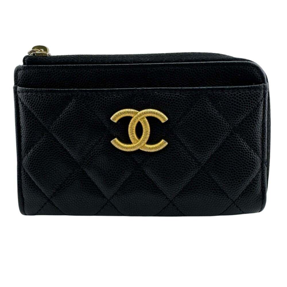 CHANEL Authentic Black Caviar Leather Wallet - Picture 1 of 11